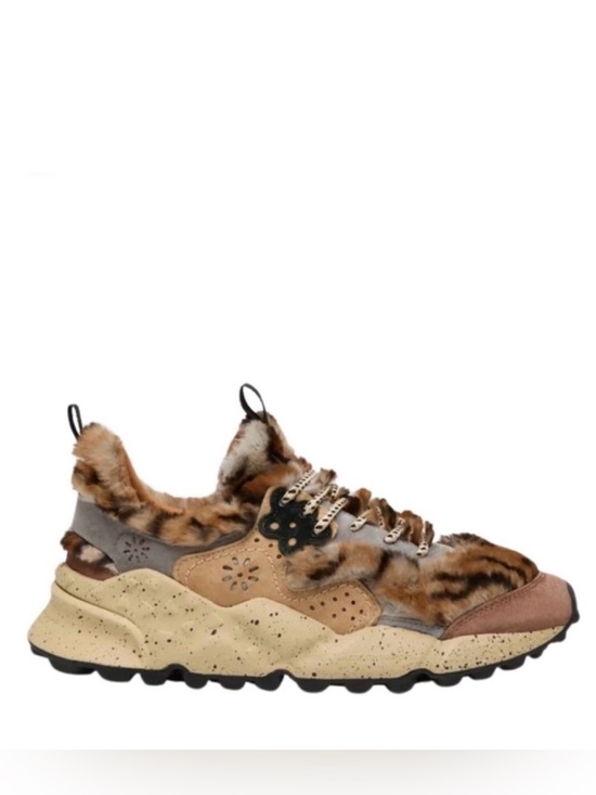 Flower Mountain Shoes - NWT Flower Mountain KOTETSU SUEDE ECO-FUR IN GREY & LIGHT BROWN